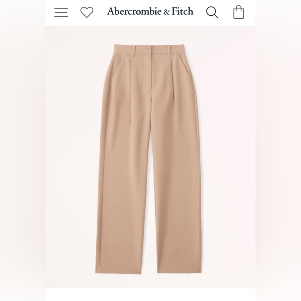 Abercrombie Curve Love Tailored Relaxed Straight Pant